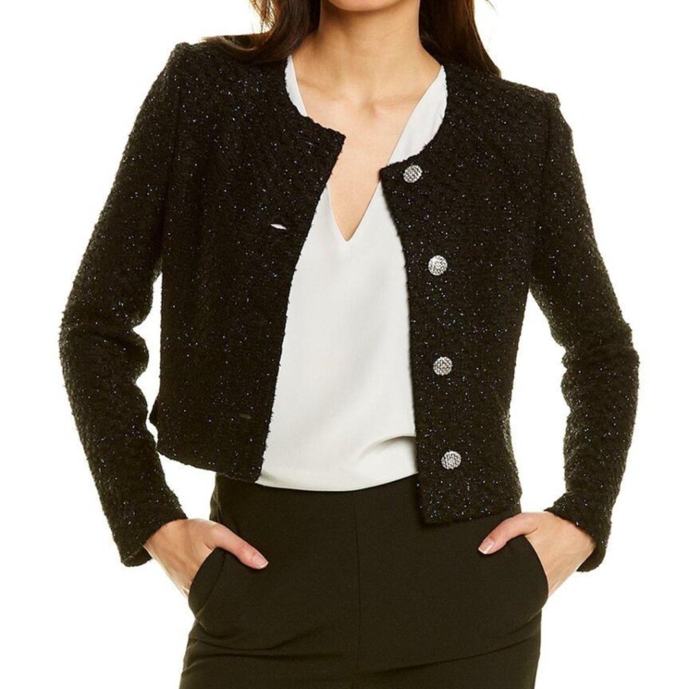 St. John Women's Black Tweed Jacket